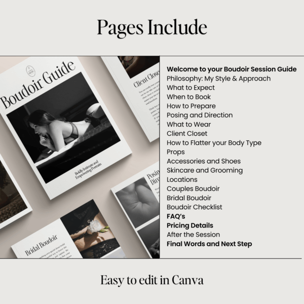 Boudoir Photographer Client Guide Template - Image 3