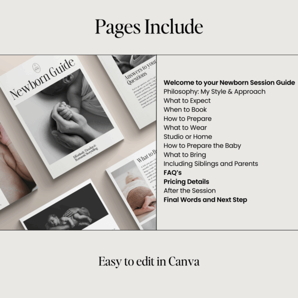 Newborn Photographer Client Guide Template - Image 4