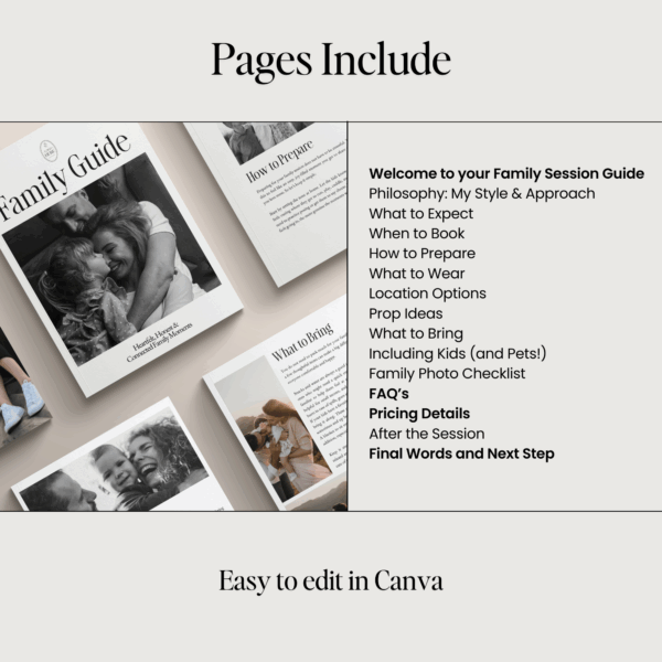 Family Photographer Client Guide Template - Image 7