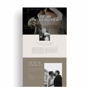 Emma Showit website template for photographers with elegant, timeless design