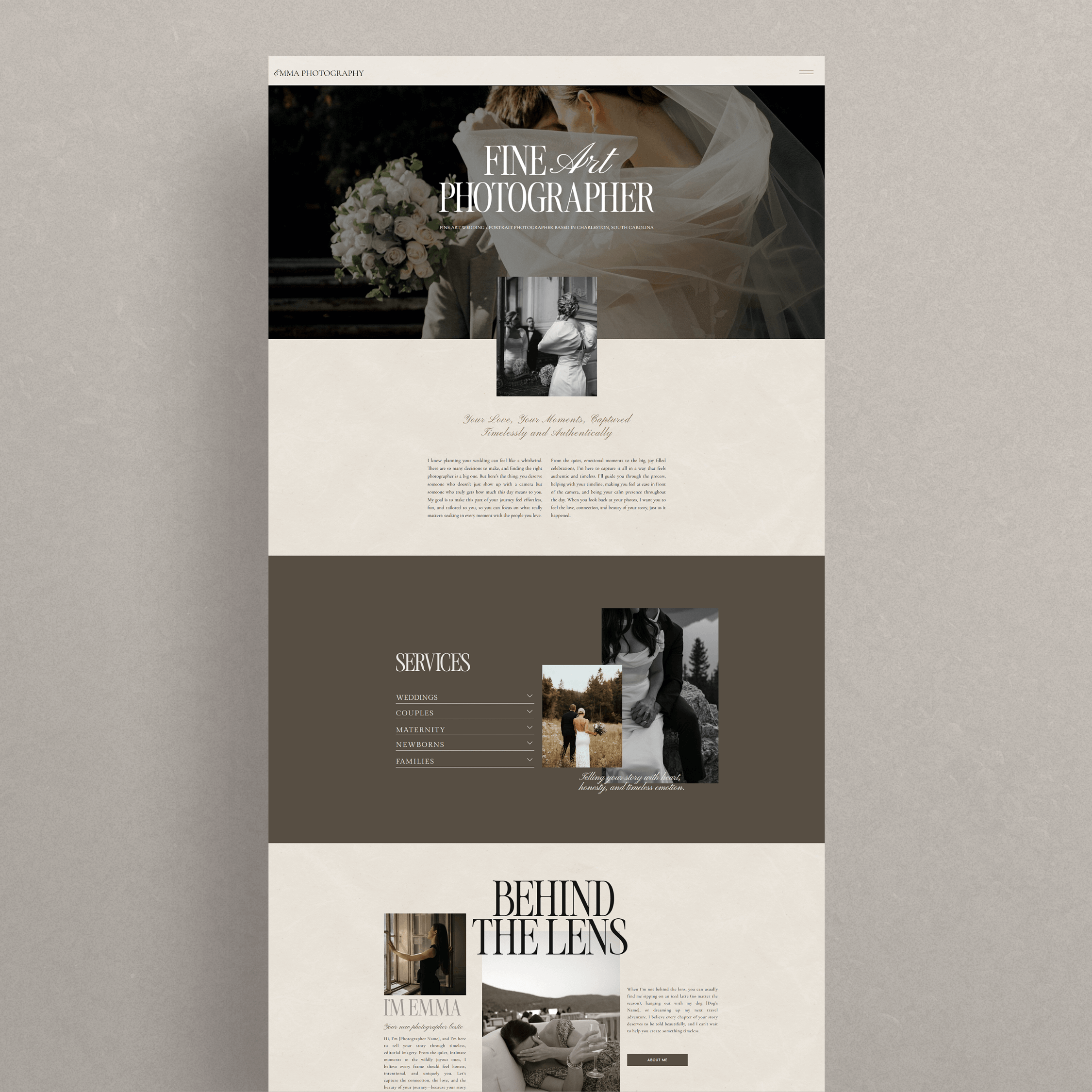 Showit Website Template for photographers
