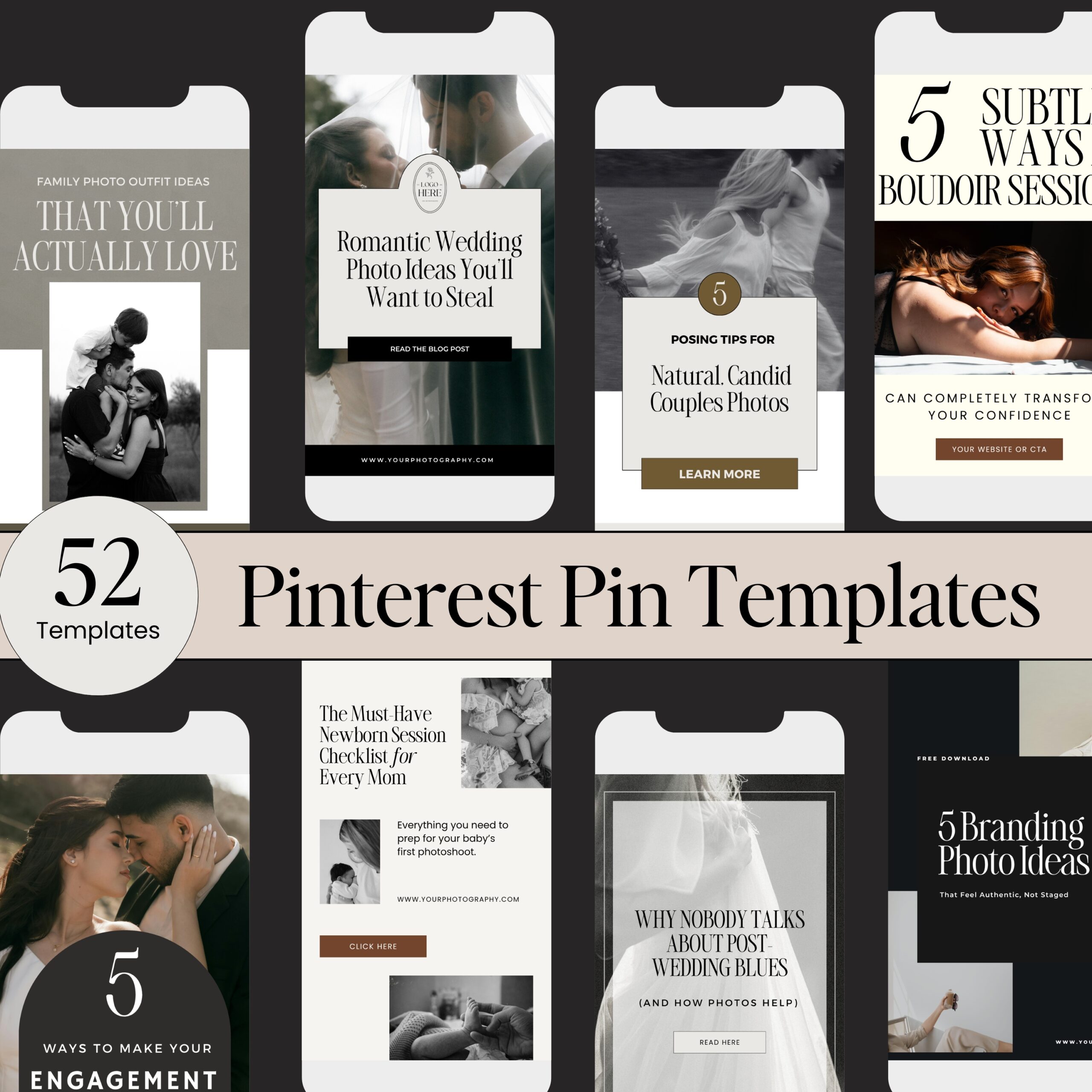Pinterest Pin Templates for Photographers