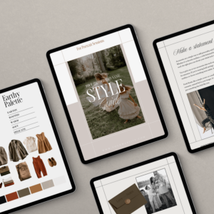 Family and lifestyle portrait style guide Canva template for photographers to prep clients with session tips, what to wear, and posing guidance