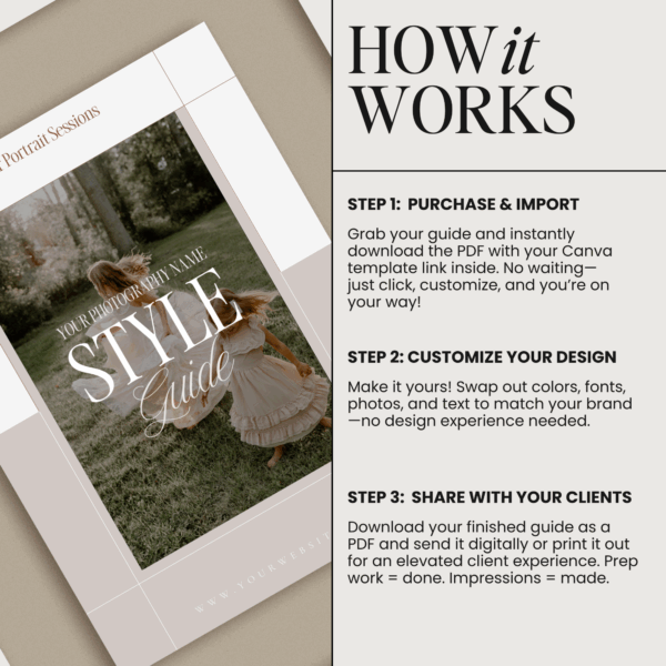 Client Portrait Style Guide Template - Image 2