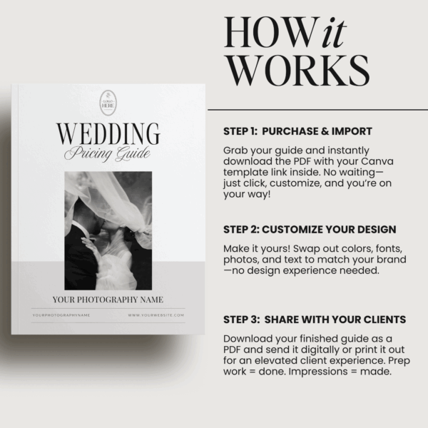 Wedding Photographer Pricing Template - Image 3