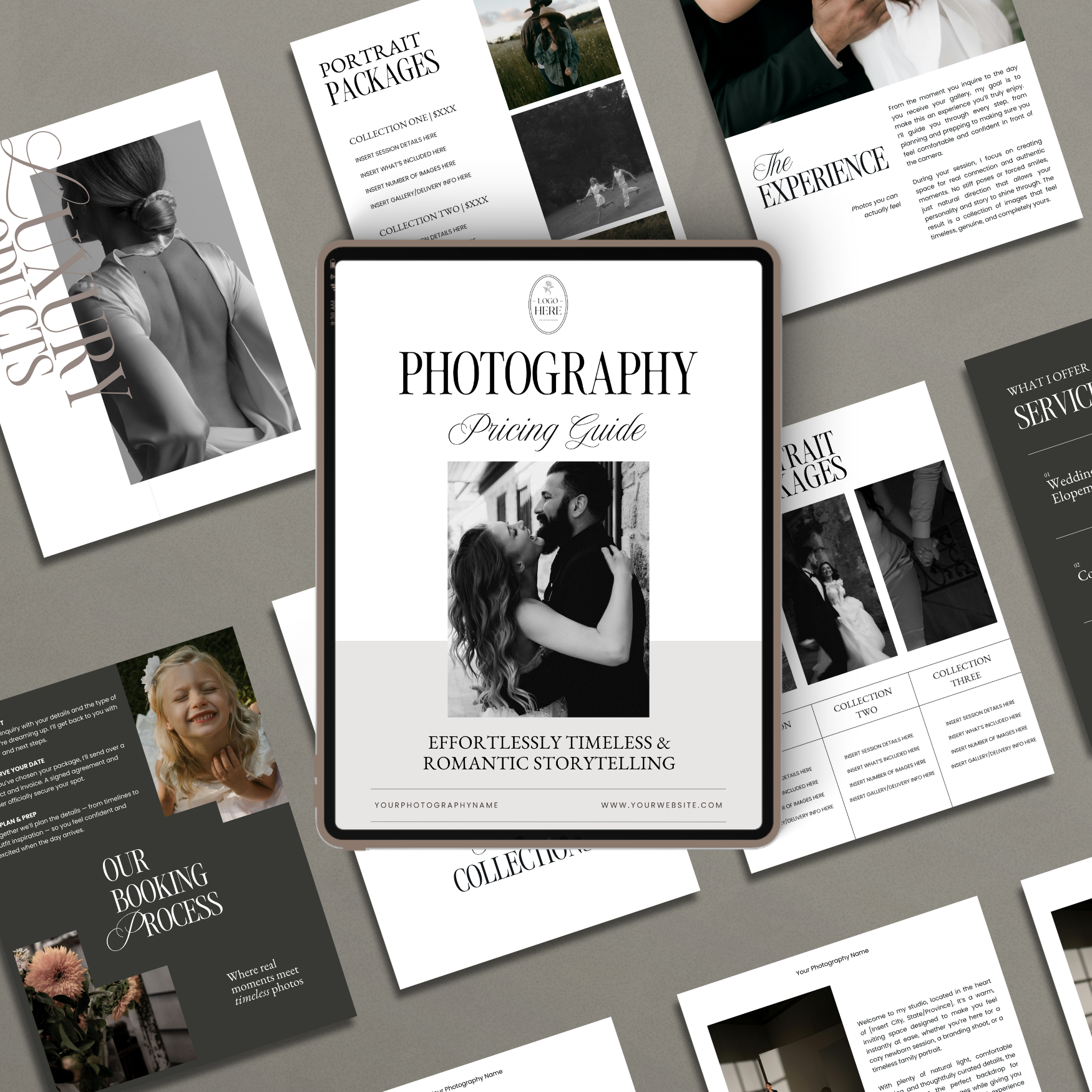Photography Pricing Guide Canva Template
