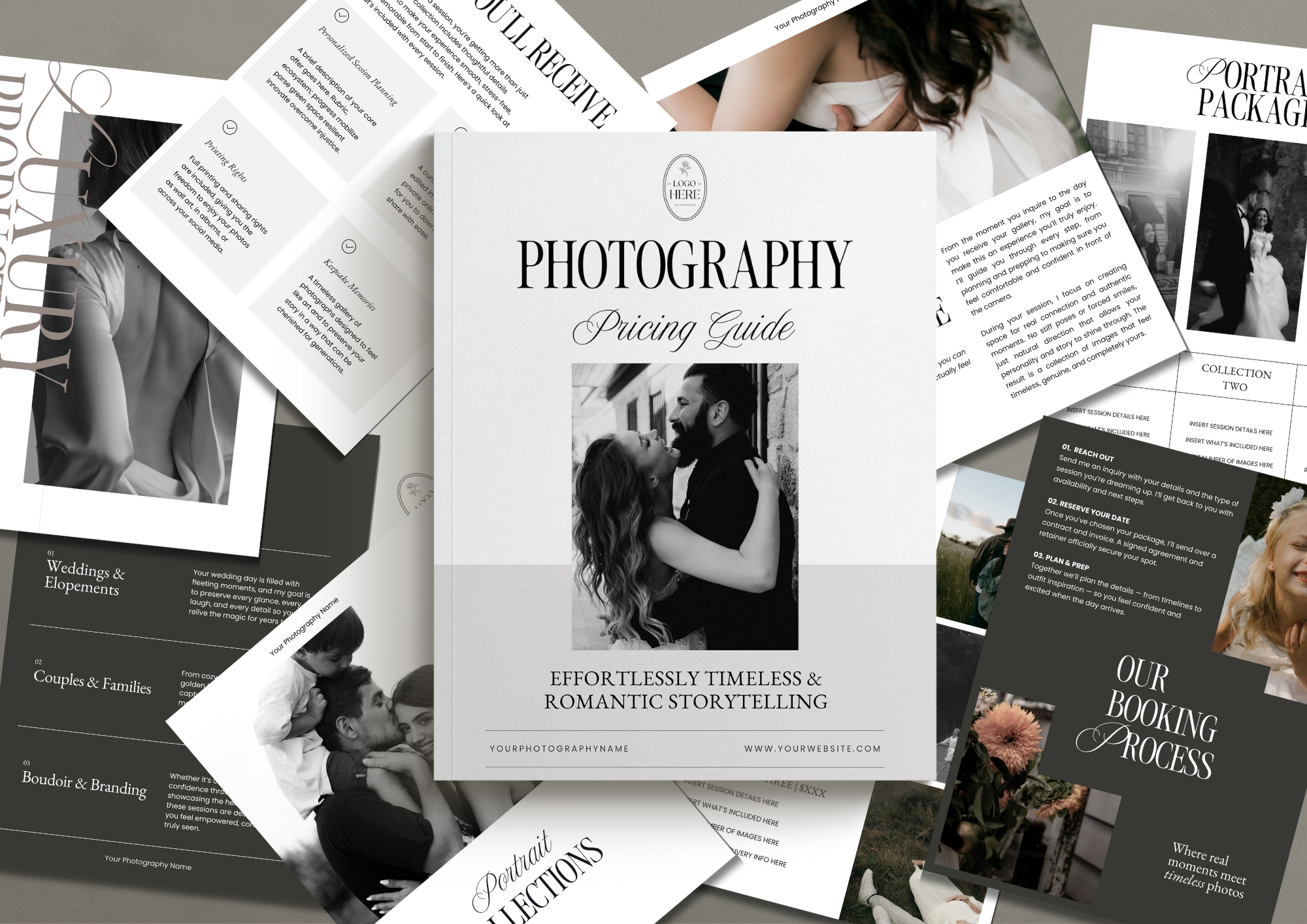 Photography Pricing Guide Canva Template