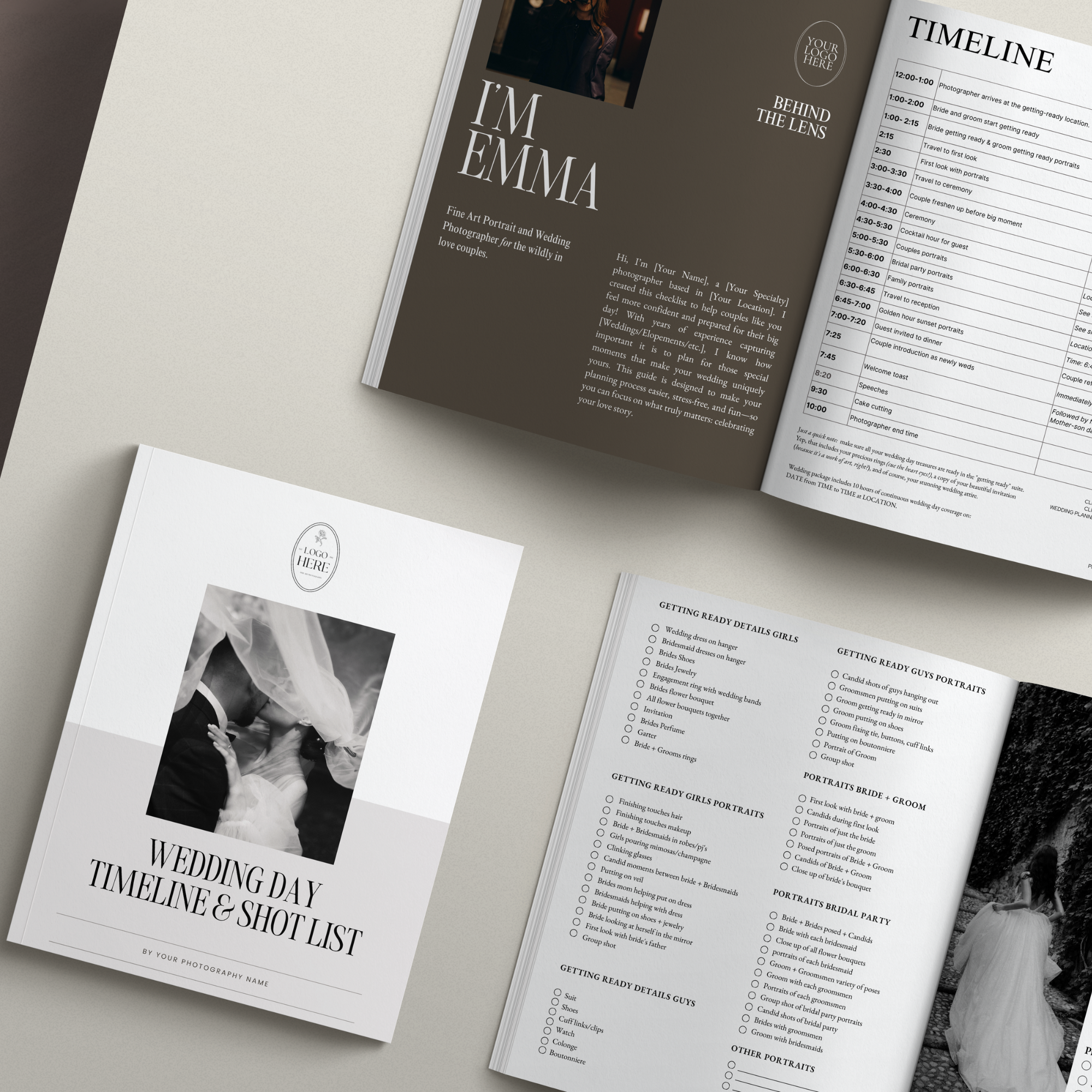 Wedding Photography Timeline & Shot List