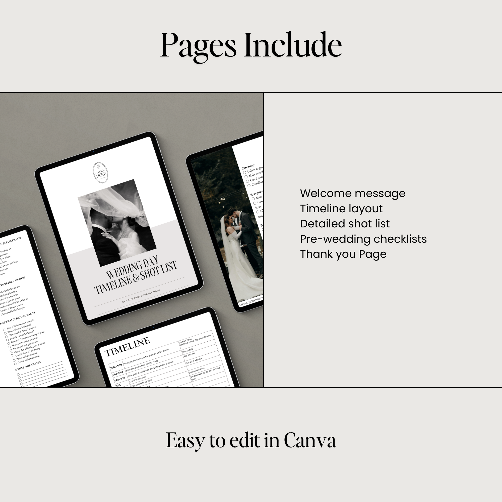 Wedding Photography Timeline & Shot List - Image 6